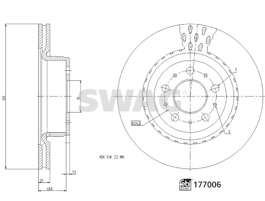 Disc frana 33 10 7345 SWAG